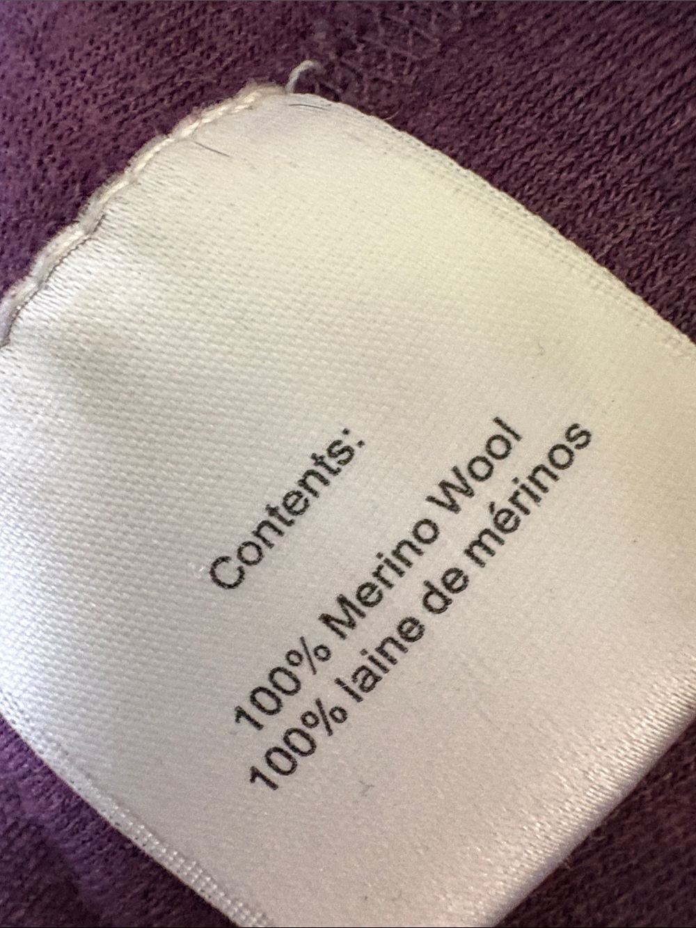 Smartwool Purple Long-Sleeve Crewneck Top 100% Merino  wool - Picture 3 of 7